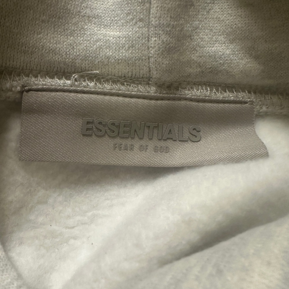 Essentials light grey hoodie “light oatmeal” small - Picture 3 of 6